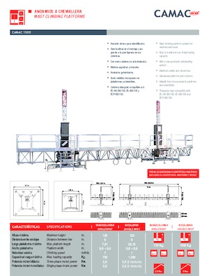 Ponteggi autosollevanti CAMAC Camac 1500