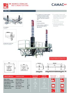 Ponteggi autosollevanti CAMAC Camac 3000