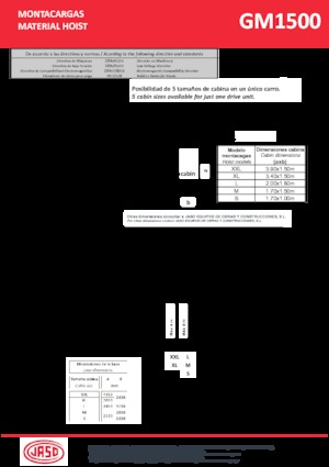 Ascensori industriali Jaso GMI1500