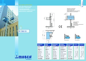 Ascensori industriali Maber MB 2000/150
