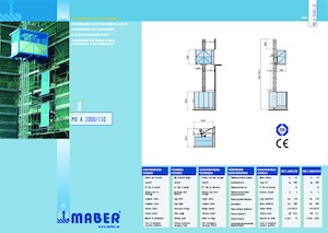 Ascensori industriali Maber MB A 2000/150