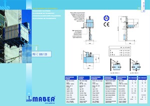 Ascensori industriali Maber MB C 500/120-T