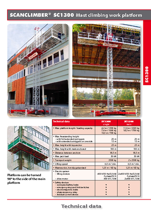 Ponteggi autosollevanti Scanclimber SC 1300 D