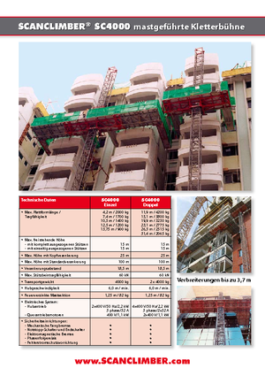 Ponteggi autosollevanti Scanclimber SC 4000 D