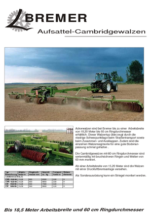 Rulli per prati e campi agricoli Bremer CW 1850/50