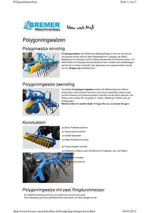 Rulli per prati e campi agricoli Bremer PG 250 E