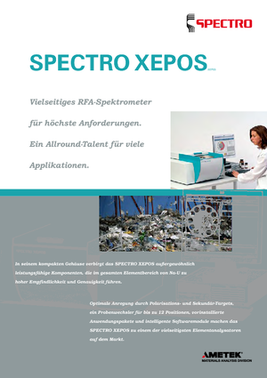 Analizzatori di metalli Spectro SPECTRO XEPOS