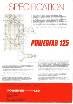 Miniescavatori Powerfab 125 WT*