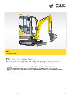 Miniescavatori Neuson 1404
