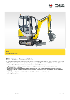 Miniescavatori Neuson 1404