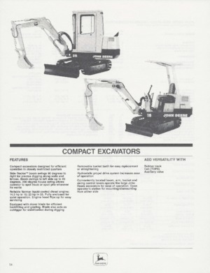 Miniescavatori John Deere Construction 25