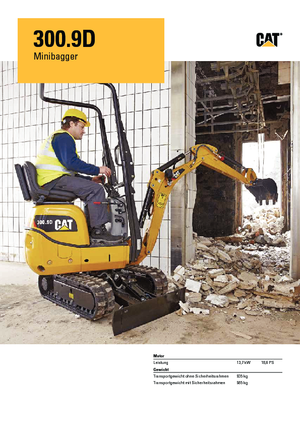Miniescavatori Caterpillar 300.9D