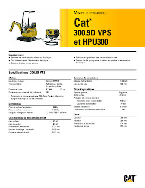 Miniescavatori Caterpillar 300.9D VPS 
