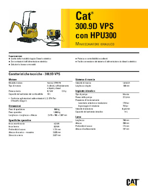 Miniescavatori Caterpillar 300.9D VPS 