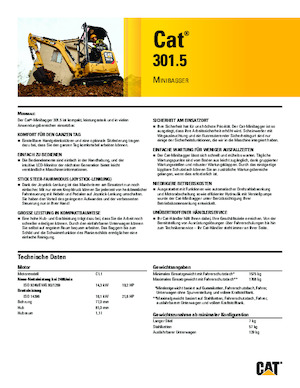 Miniescavatori Caterpillar 301.5