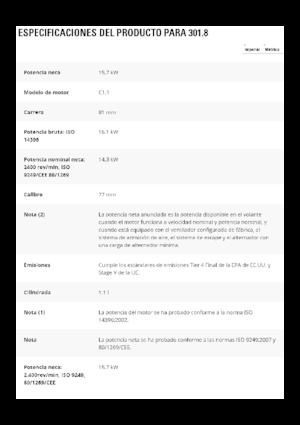 Miniescavatori Caterpillar 301.8