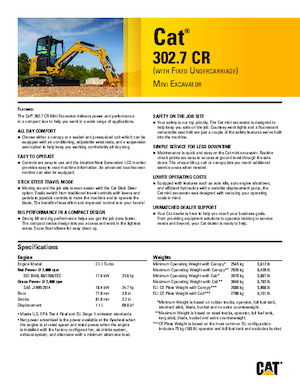 Miniescavatori Caterpillar 302.7 CR