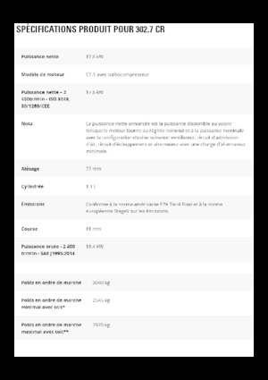 Miniescavatori Caterpillar 302.7 CR