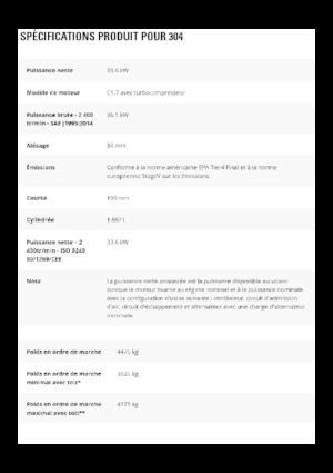 Miniescavatori Caterpillar 304