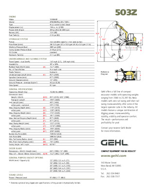 Miniescavatori Gehl 503Z