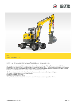 Escavatori gommati Neuson 6503