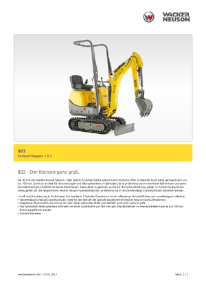 Miniescavatori Neuson 803