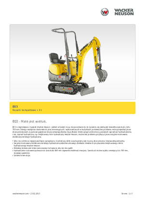 Miniescavatori Neuson 803