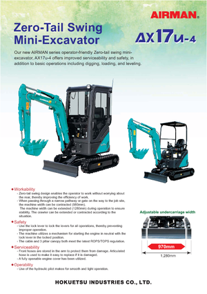 Miniescavatori Airman AX 17 U 4