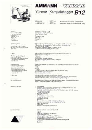 Miniescavatori Yanmar B 12