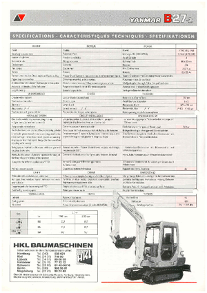 Miniescavatori Yanmar B 27-2