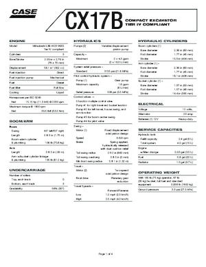 Miniescavatori Case CX17B 