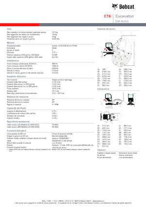 Miniescavatori Bobcat E 16
