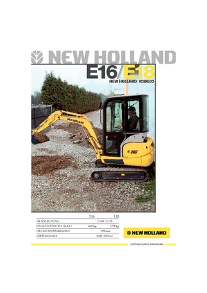 Miniescavatori New Holland E 18