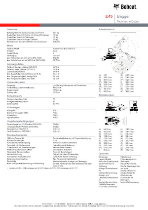 Miniescavatori Bobcat E45
