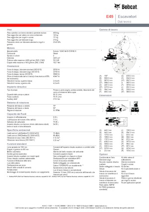 Miniescavatori Bobcat E45