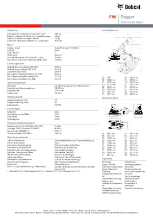 Miniescavatori Bobcat E50z