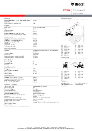 Miniescavatori Bobcat E55W