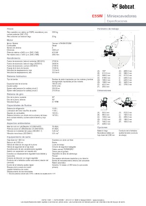 Miniescavatori Bobcat E55W