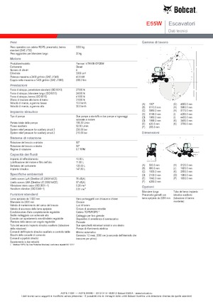 Miniescavatori Bobcat E55W