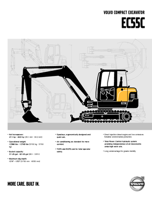 Miniescavatori Volvo EC55C
