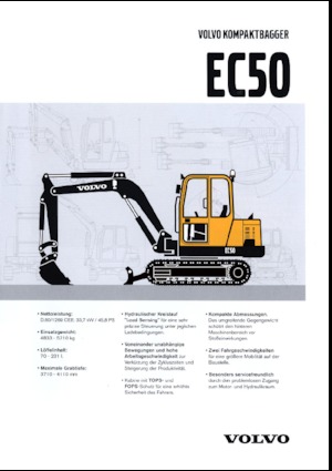 Miniescavatori Volvo EC50V