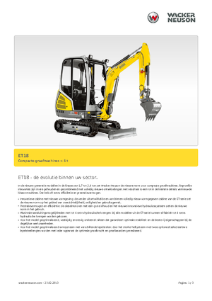 Miniescavatori Wacker Neuson ET 18