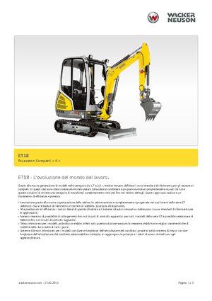 Miniescavatori Wacker Neuson ET 18
