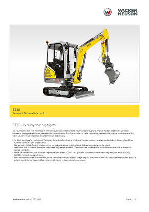 Miniescavatori Wacker Neuson ET 20