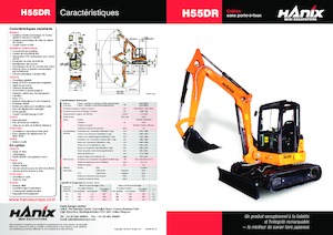 Miniescavatori Hanix H55DR Long