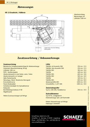 Miniescavatori Terex-Schaeff HR 13