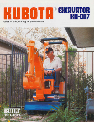 Miniescavatori Kubota KH007