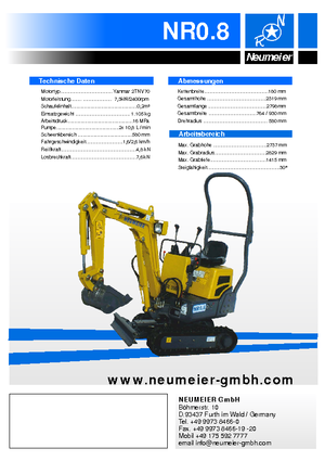 Miniescavatori Neumeier NR 0.8