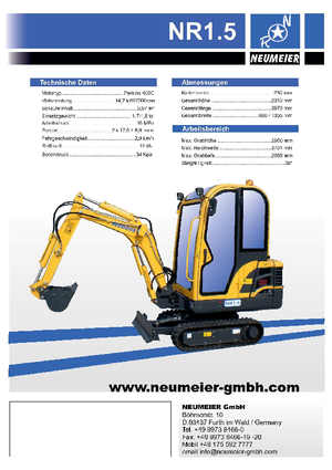 Miniescavatori Neumeier NR 1.5