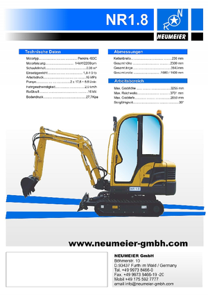 Miniescavatori Neumeier NR 1.8